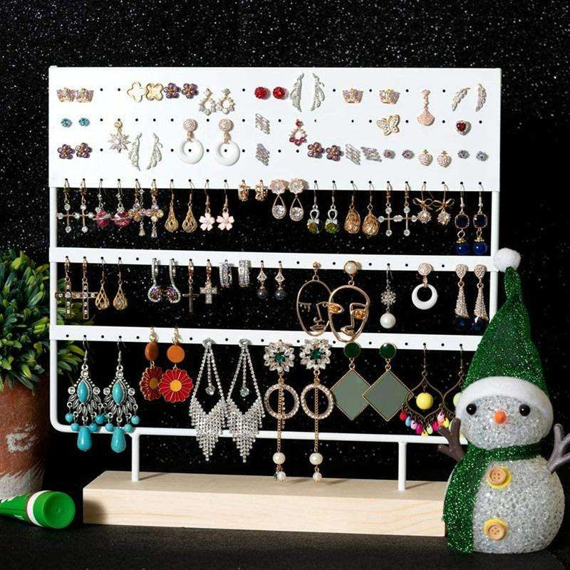 132 Hole Earrings Display Stand Jewelry Stand(Black)