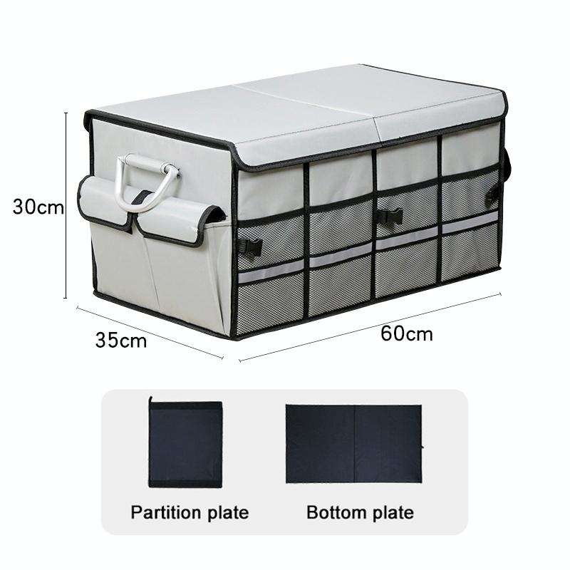 Car Trunk Foldable Storage Box, Capacity: 66L (Grey)