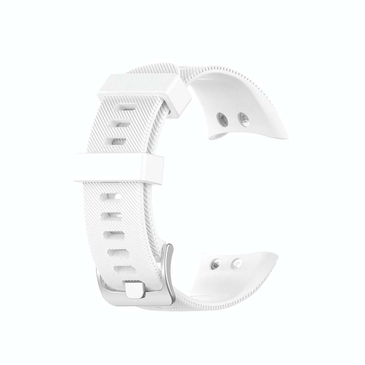 For Garmin Forerunner 45 / Forerunner 45S Universal Twill Solid Color Silicone Watch Band(White)