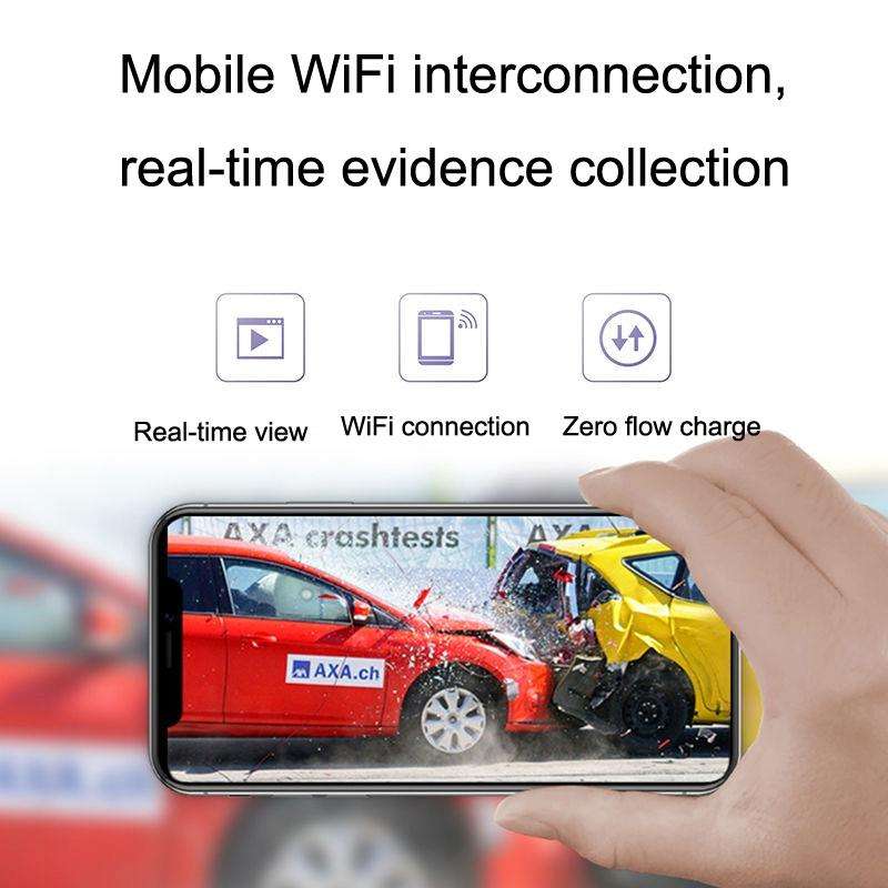 M9 Hidden Driving Recorder WiFi Phone Connecting Car Parking Monitoring 1080P HD Recorder(Without...