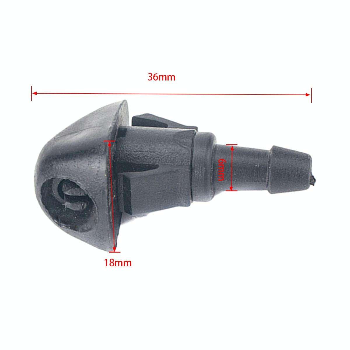 2 PCS Windshield Washer Wiper Jet Water Spray Nozzle + Hose Connector Set 76810S10A02 for Honda