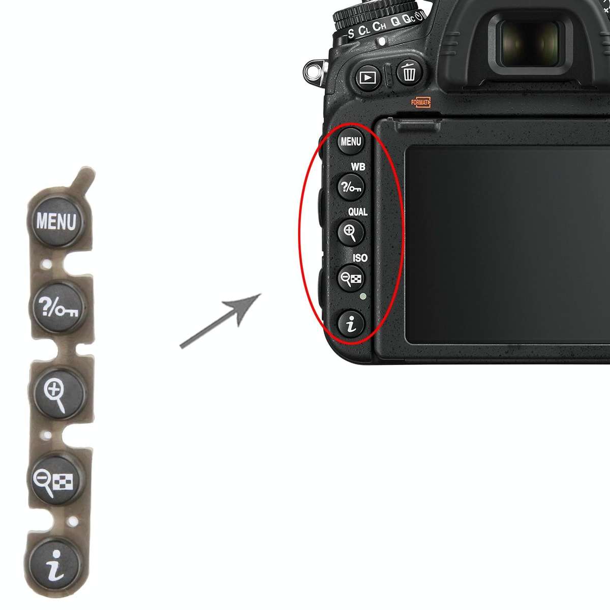 For Nikon D610 Menu Button Cap