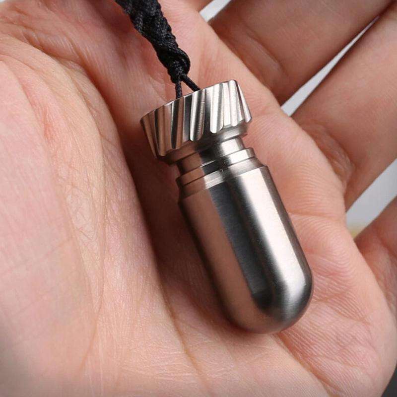 Portable Pure Titanium Mini Waterproof Warehouse Sealed Jar Pill Box, Color: Primary Color