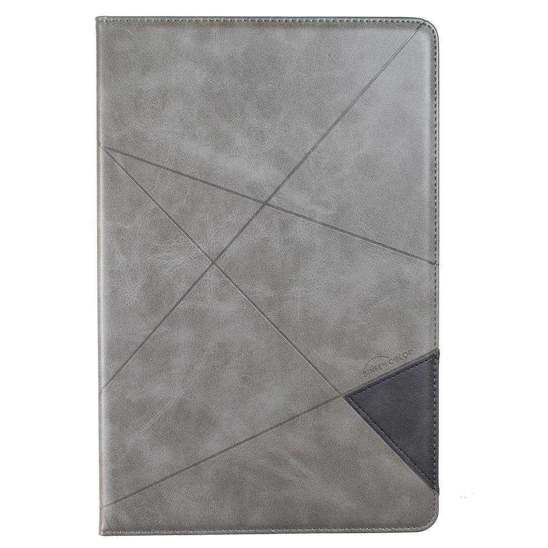 For Samsung Galaxy Tab S7 FE/Tab S7+/Tab S8+ Prismatic Leather Tablet Case(Grey)