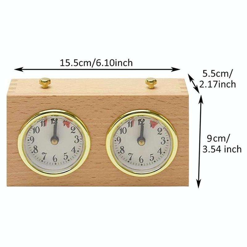 DT05a Retro Wood Shell Chess Clock Mechanical International Chess Clock