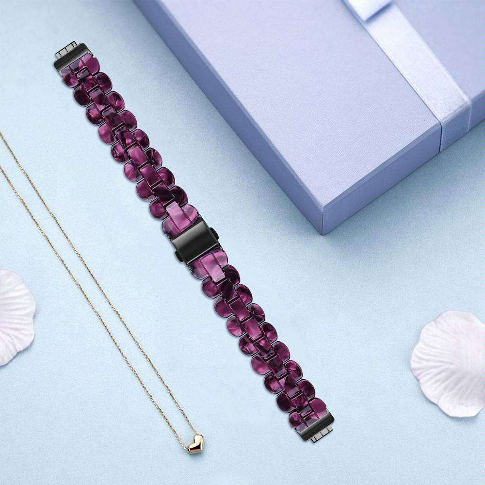 For Fitbit Inspire 3 Oval Resin Replacement Watch Band(Purple Light)