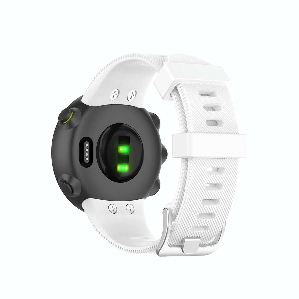 For Garmin Forerunner 45 / Forerunner 45S Universal Twill Solid Color Silicone Watch Band(White)