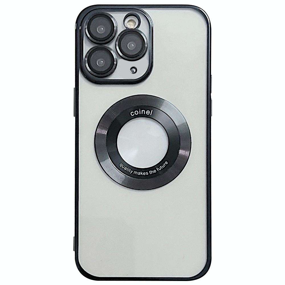 For iPhone 11 Pro Max Magsafe Electroplating TPU Phone Case(Black)