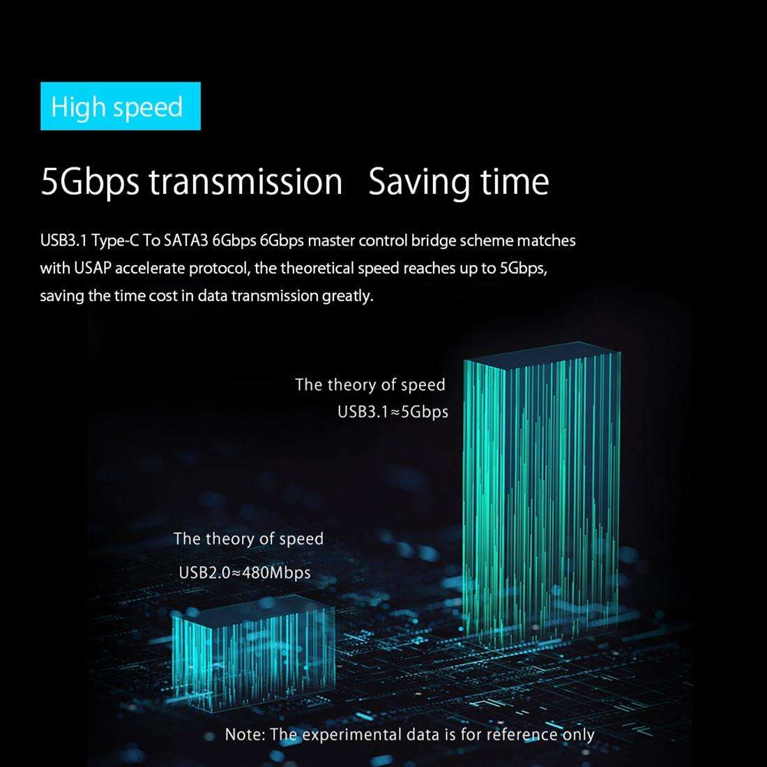 ORICO DS500C3 3.5 inch 5 Bay Magnetic-type USB-C / Type-C Hard Drive Enclosure with Blue LED Indi...