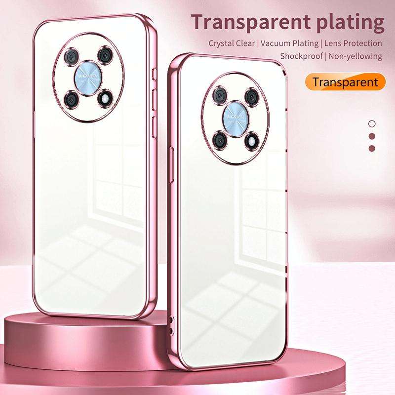 For Huawei nova Y90 / Enjoy 50 Pro Transparent Plating Fine Hole Phone Case(Purple)