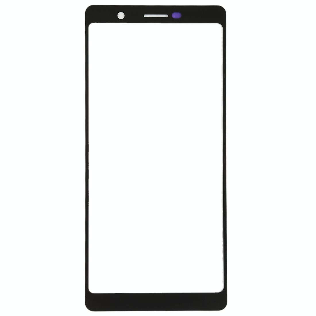 Front Screen Outer Glass Lens for Nokia 7 Plus / E9 Plus (Black)