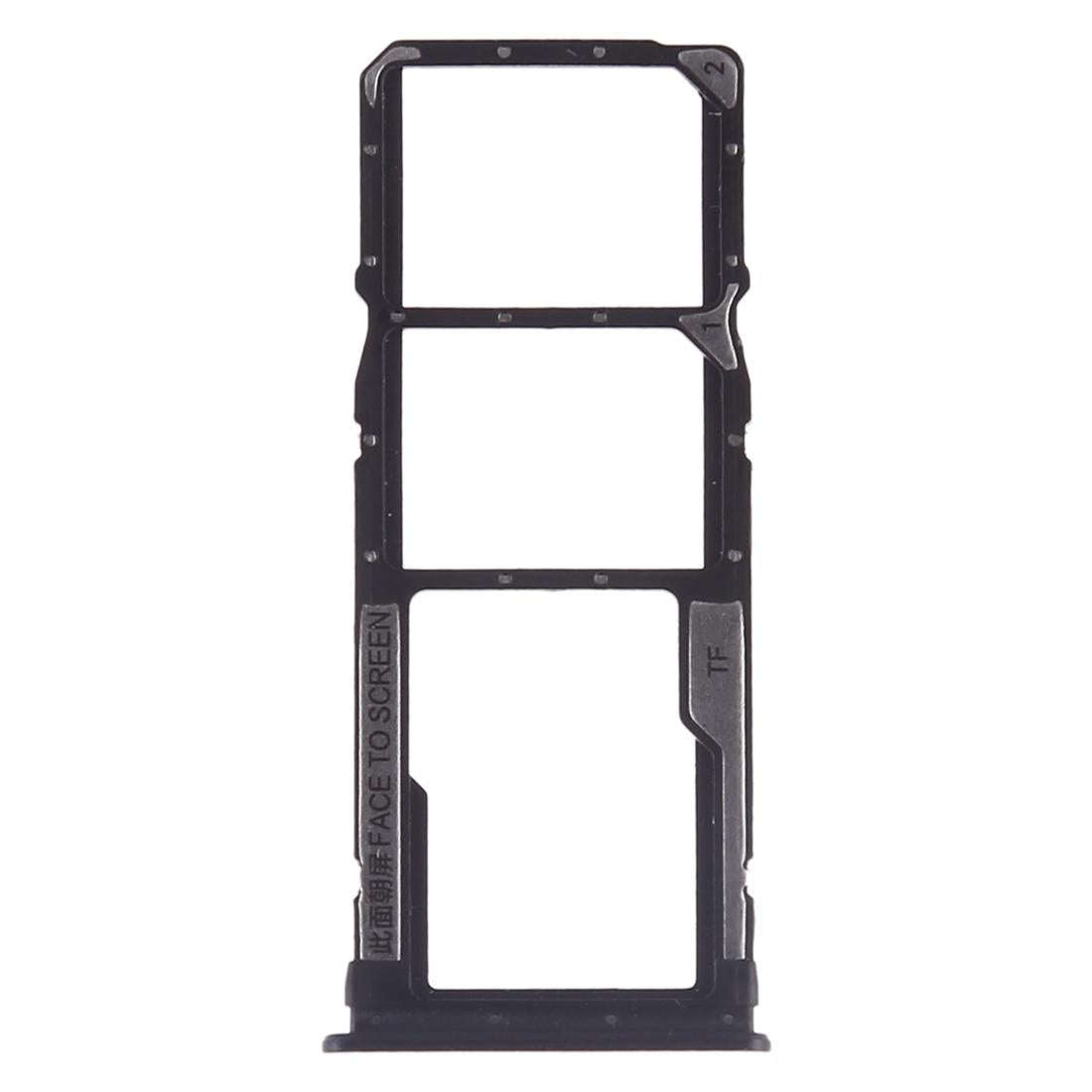 SIM Card Tray + SIM Card Tray + Micro SD Card for Xiaomi Redmi 7(Black)
