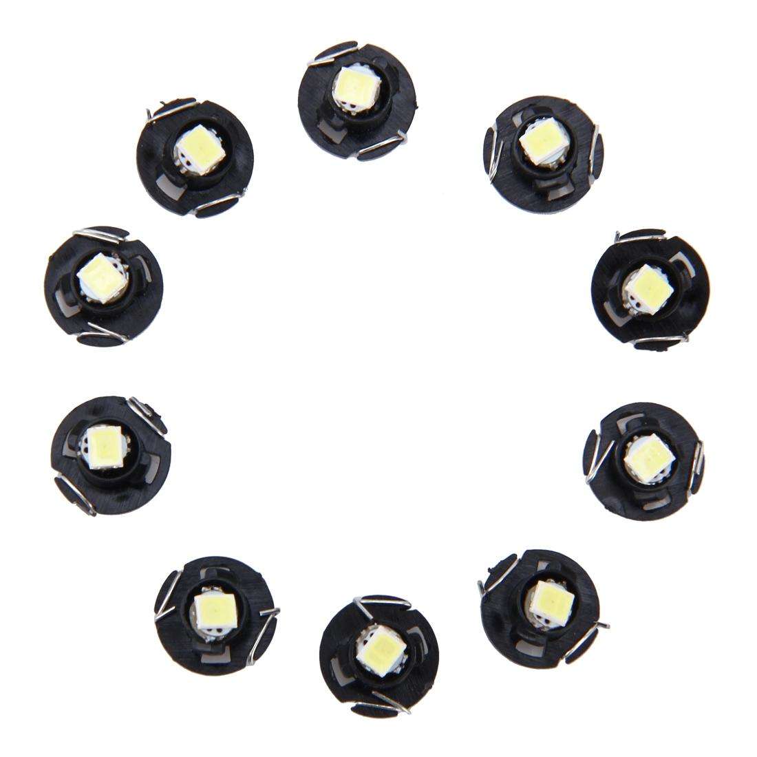 10 PCS 0.5W T4.2 Wedge Instrument Panel LED Light Dashboard Gauge Cluster Indicator Lamp Bulb(Whi...