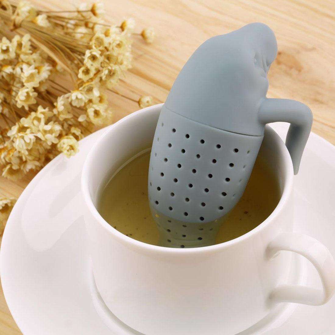 Cute Manatee Infuser Silicone Tea Strainers(Grey)