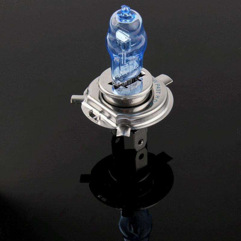 HOD H4 Halogen Bulb, Super White Car Headlight Bulb, 12 V, 90 /100W, 6000K 2400 LM (Pair)