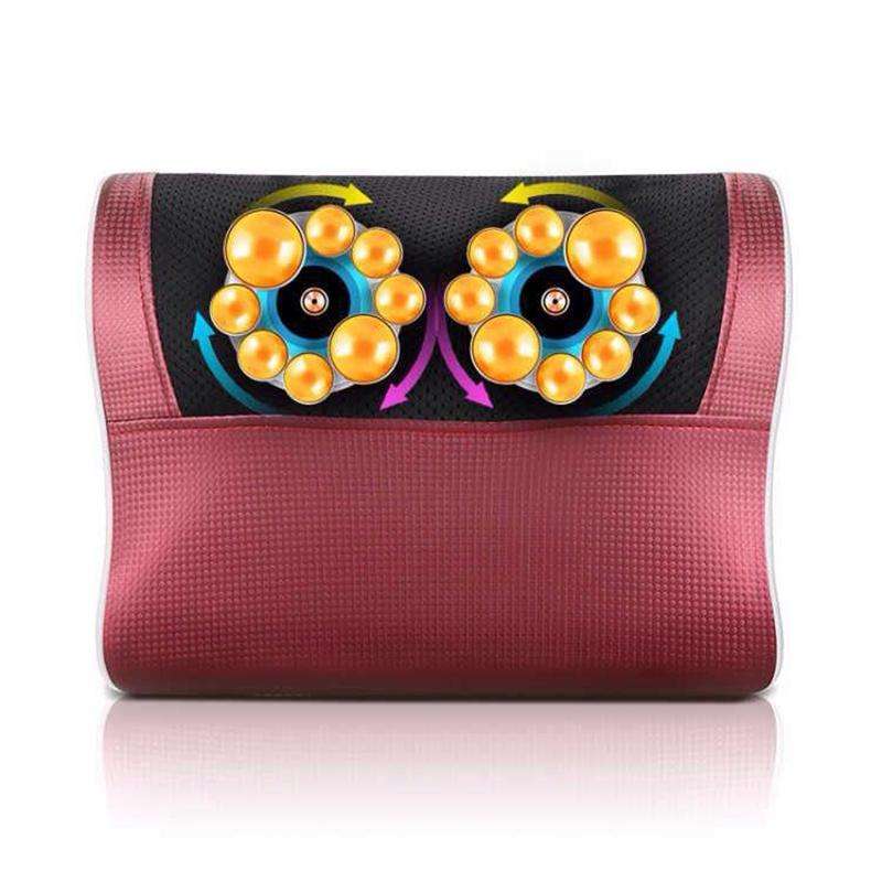 Cervical Spine Massage Pillow Neck Waist Back Multifunctional Electric Massage Cushion, Plug Type...