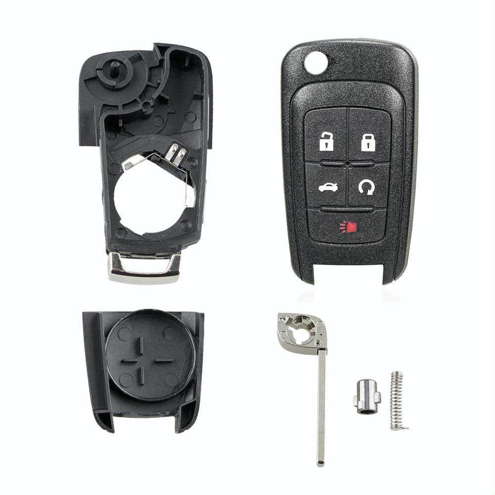 For Opel Car Keys Replacement Car Key Case with Foldable Key Blade(5 Sedan Button)