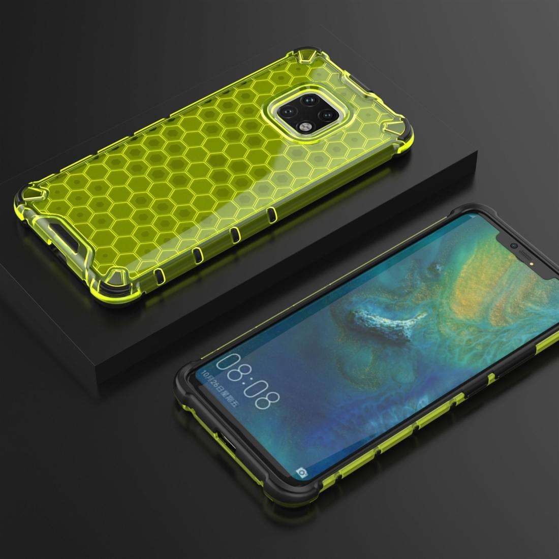Shockproof Honeycomb PC + TPU Case for Huawei Mate 20 Pro (Green)