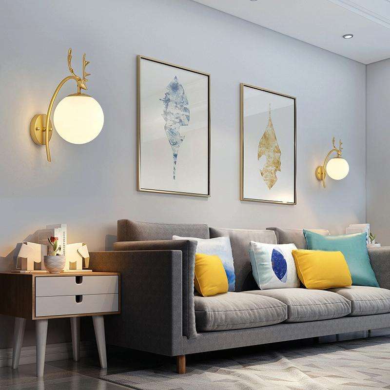 LED Glass Wall Bedroom Bedside Lamp Living Room Study Staircase Wall Lamp, Power source: 12W Tri-...