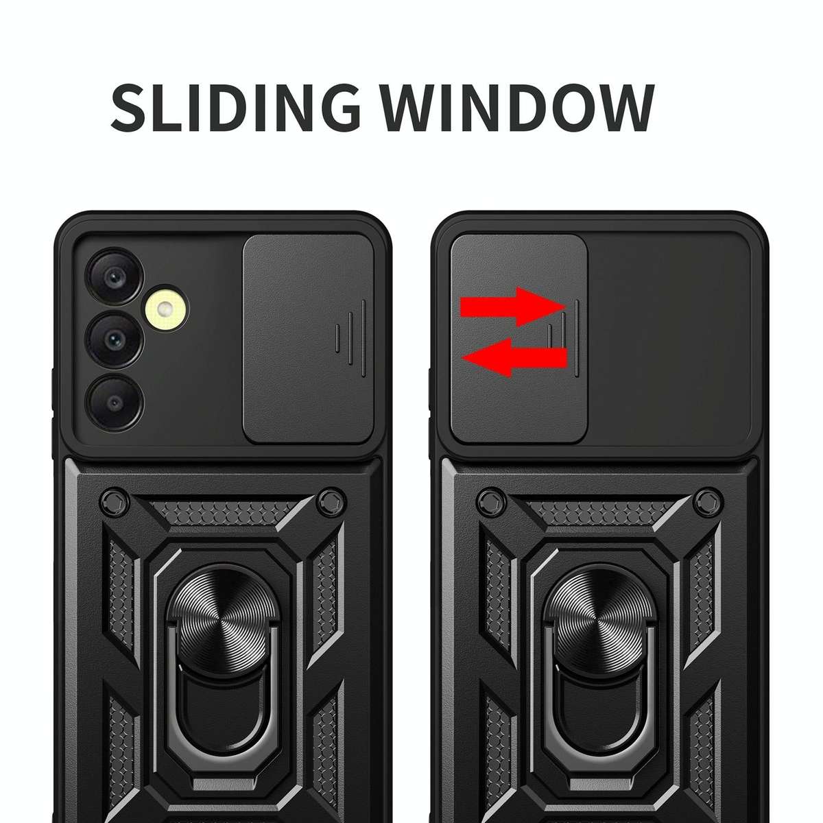 For Samsung Galaxy A25 5G Sliding Camera Cover Design TPU+PC Phone Case(Green)