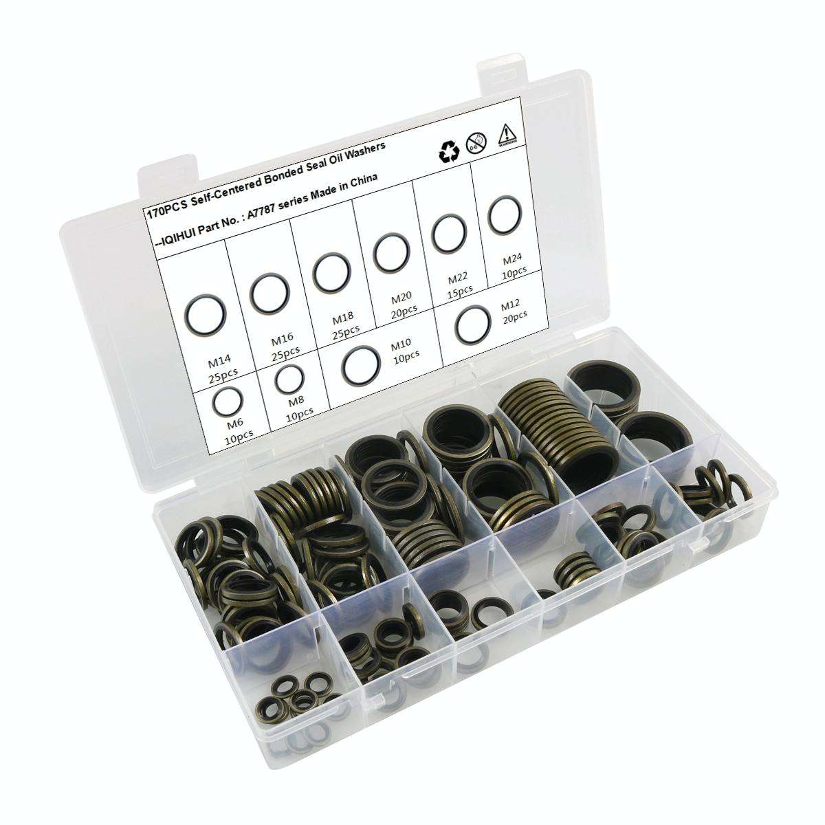 A7787 170 in 1 10 Sizes O-type Seal Oil Washer Assortment Kit
