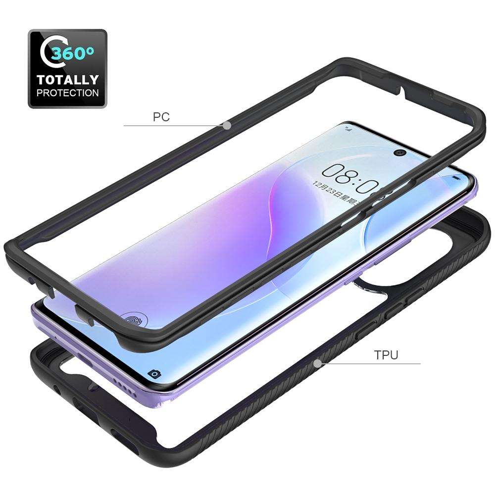 For Huawei nova 8 Starry Sky Solid Color Series Shockproof PC + TPU Phone Case(Light Blue)