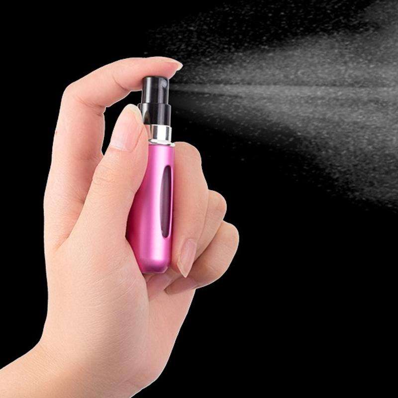 Portable Mini Aluminum Refillable Perfume Bottle Spray Empty Cosmetic Containers Atomizer, Capaci...