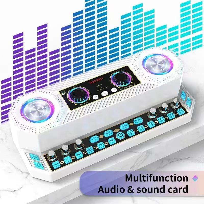 X20 Multifunction Singing Sound Card Audio Machine Square Dance Karaoke Wireless Bluetooth Speaker