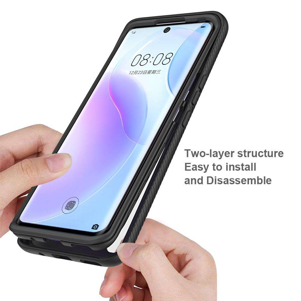 For Huawei nova 8 Starry Sky Solid Color Series Shockproof PC + TPU Phone Case(Light Blue)