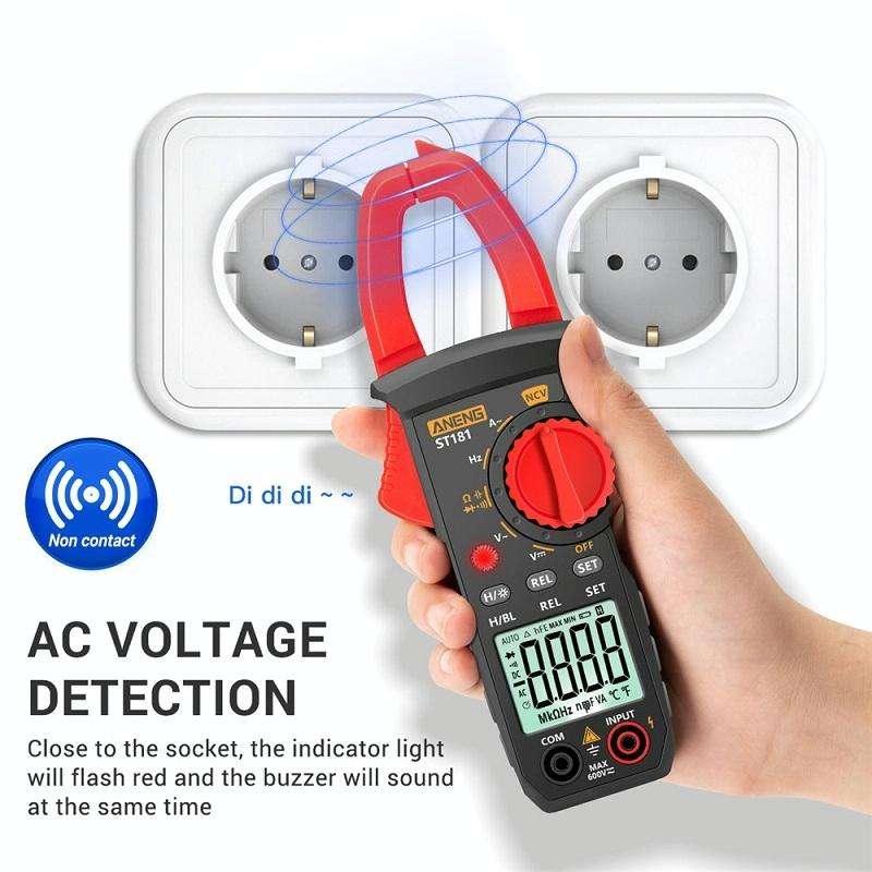 ANENG Intelligent Digital Backlit Clamp-On High-Precision Multimeter, Specification: ST183 6000-c...