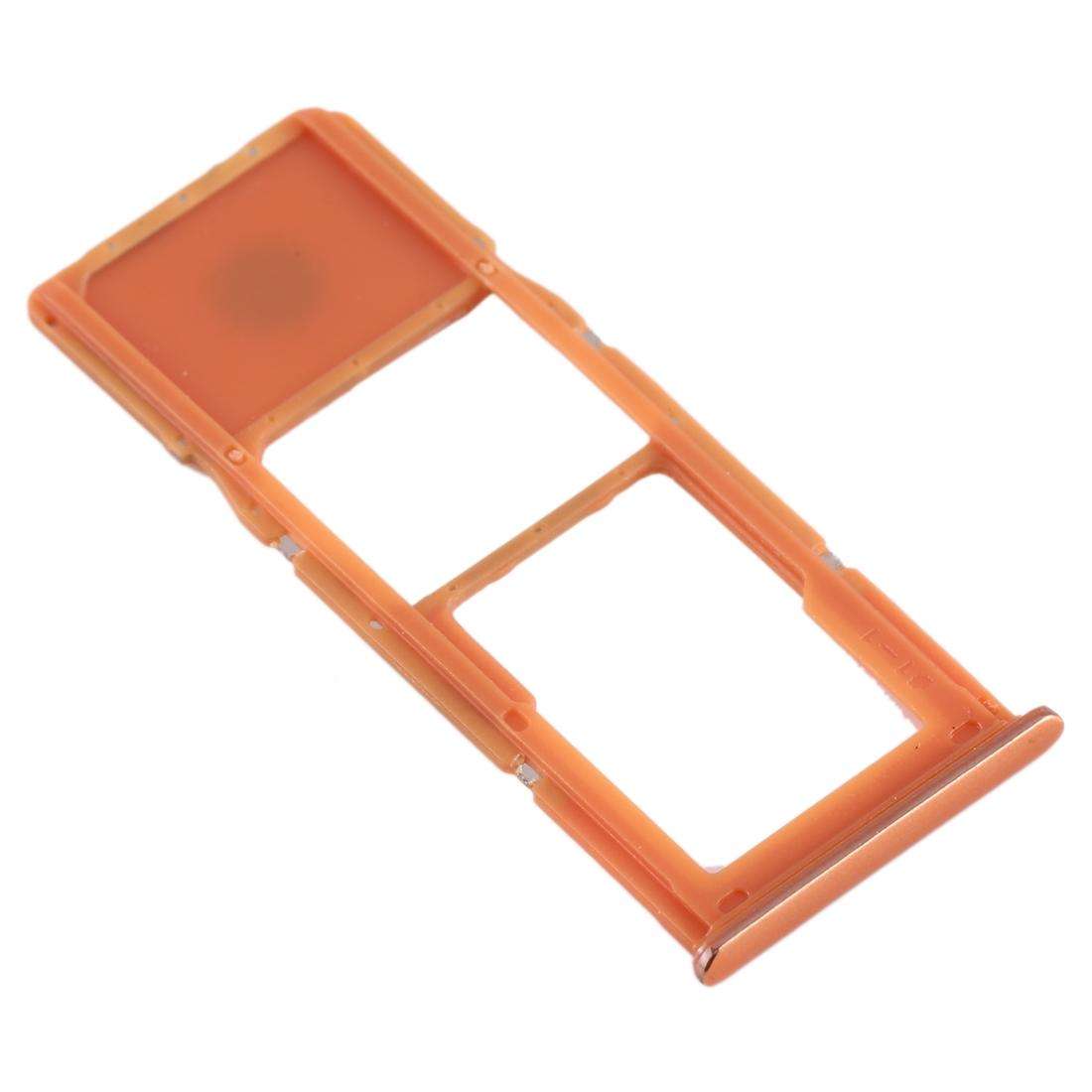 For Galaxy A20 A30 A50 SIM Card Tray + Micro SD Card Tray (Orange)