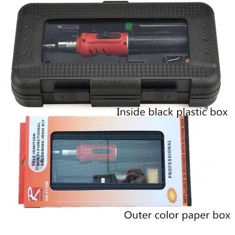 HS-1115K 10-in-1 Multifunctional Gas Soldering Iron Tool Set(Gold Handle)