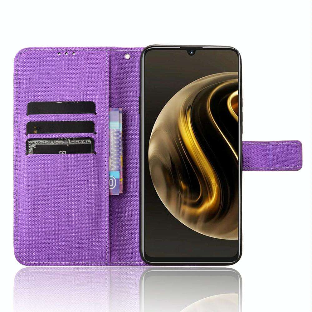 For Huawei nova Y72 4G Diamond Texture Leather Phone Case(Purple)