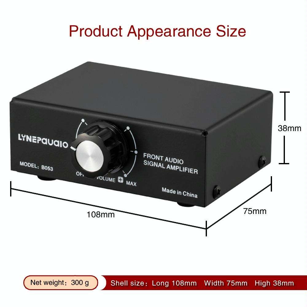 B053 Front Stereo Sound Amplifier Headphone Speaker Amplifier Booster with Volume Adjustment, 2-W...
