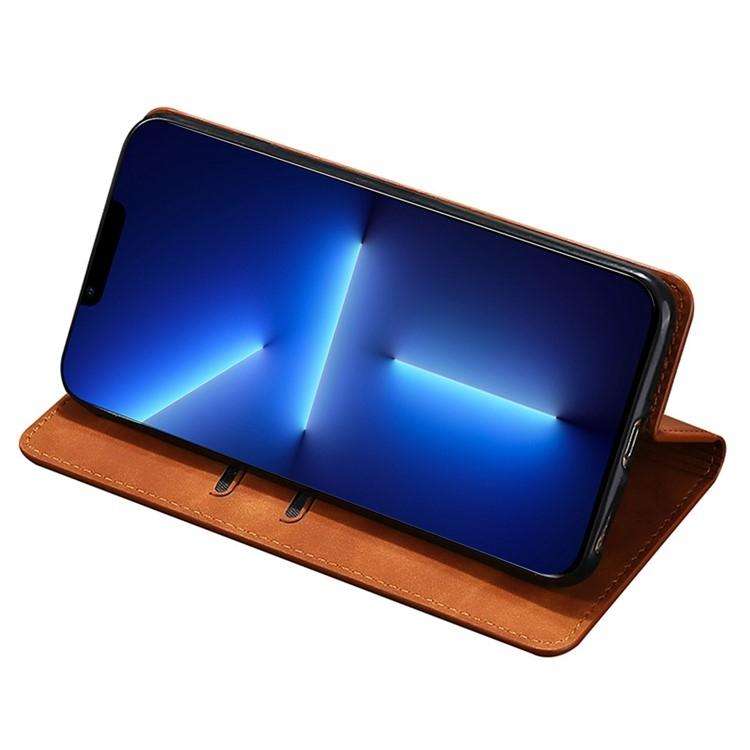 For Huawei nova 12i 4G Skin Feel Magnetic Leather Phone Case(Light Brown)