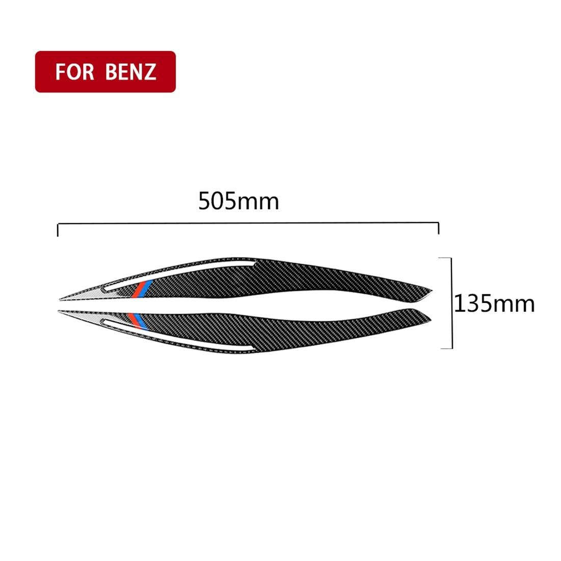 1 Pair Three Color Carbon Fiber Car Lamp Eyebrow Decorative Sticker for BMW E90 / 318i / 320i / 3...