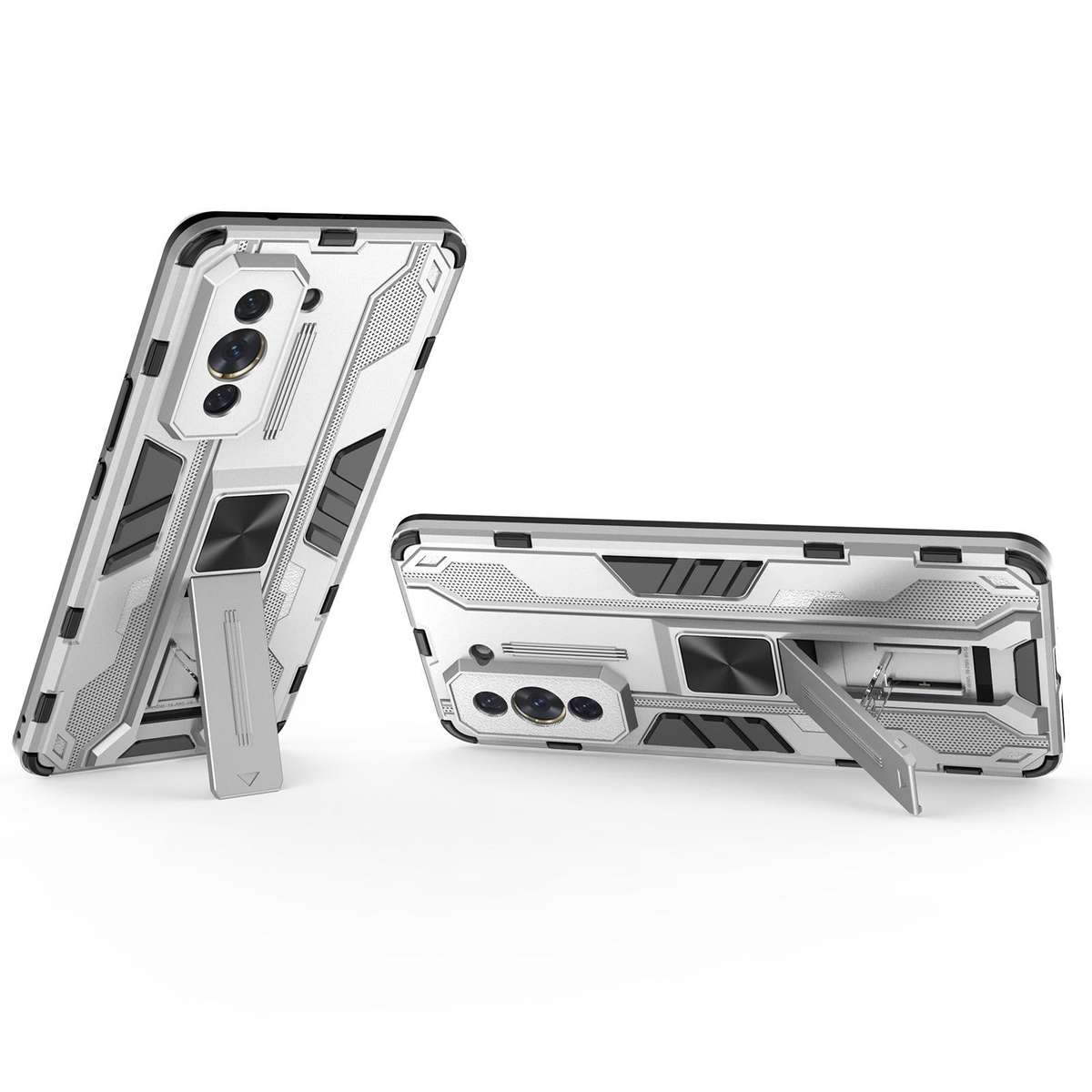 For Huawei Nova 10 Pro 4G Supersonic PC + TPU Shock-proof Protective Phone Case with Holder(Silver)