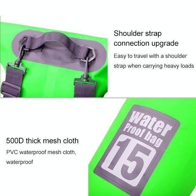 Outdoor Waterproof Dry Dual Shoulder Strap Bag Dry Sack, Capacity: 30L (Black)