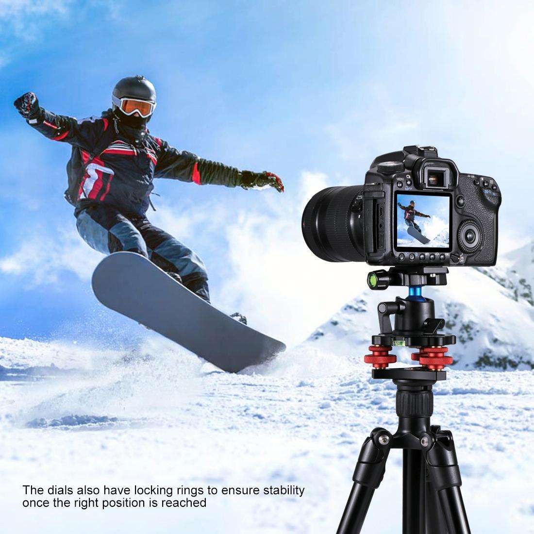 PULUZ Aluminum Alloy Adjustment Dials Leveling Base Ball Head for Camera Tripod Head