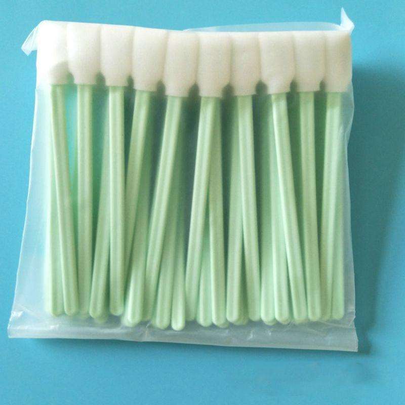 100 Sticks Inkjet Sponge Flat Head Cleaning Wipe Industrial Rod, Size:13cm(5 inch Small Wide Spon...