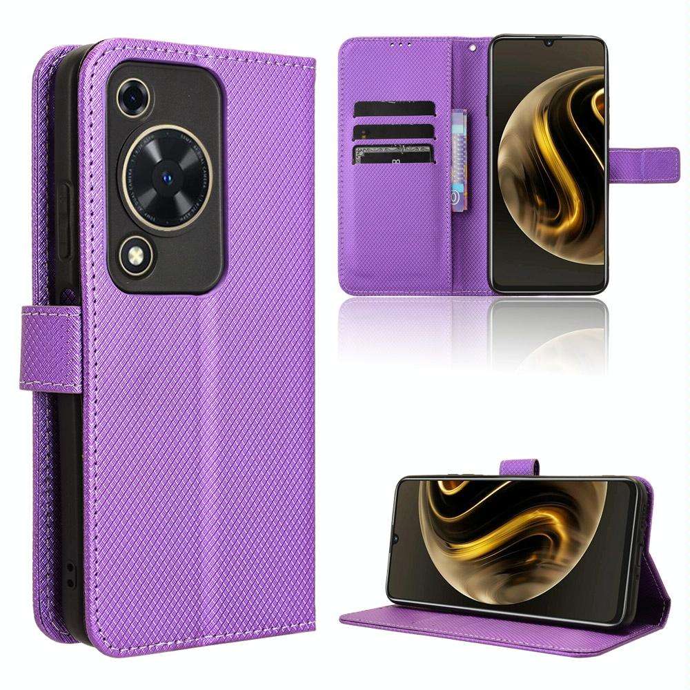 For Huawei nova Y72 4G Diamond Texture Leather Phone Case(Purple)