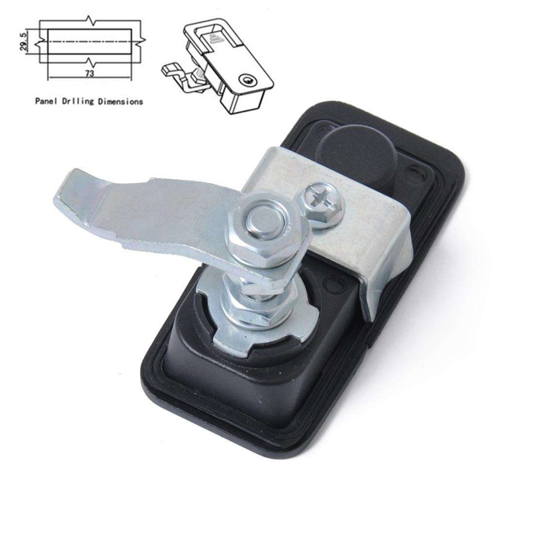 4 PCS Adjustable Black Paddle Entry Door Latch & Keys Tool Box Lock for Trailer / Yacht / Truck
