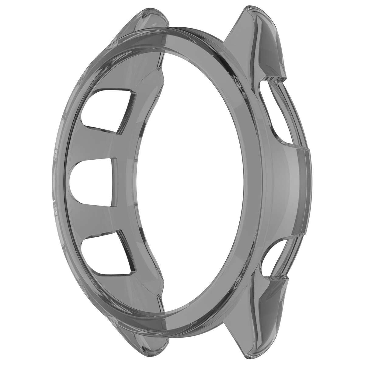 For Garmin Forerunner 165 / 165 Music Half Pack Hollow TPU Watch Protective Case(Transparent Black)