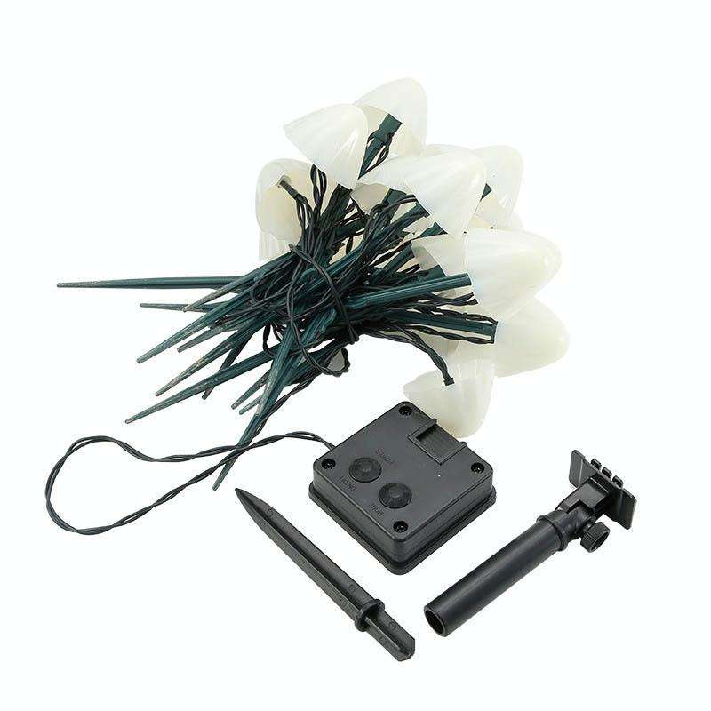 3.8m 10 LEDs Solar Mushroom Lawn Light Outdoor Waterproof Garden Villa Landscape Decorative Strin...