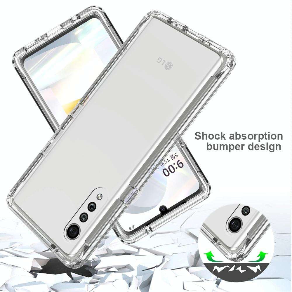 For LG Velvet Shockproof High Transparency Two-color Gradual Change PC+TPU Candy Colors Phone Pro...