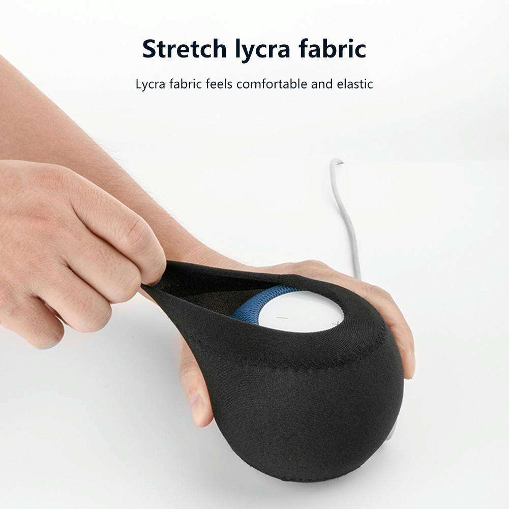 2 PCS For Homepod Mini Smart Speaker Dust Cover Stretch Cloth Audio Protection Cover(Black)