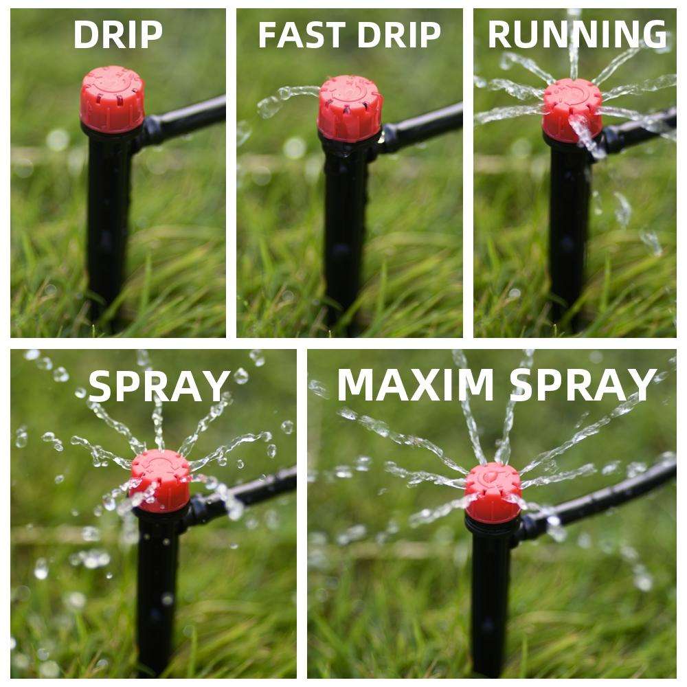 5m Kit Hose Drip Irrigation System Plant Watering Set 360 Degree Adjustable Drippers