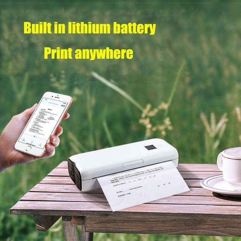 A4 Inkless Printer Home Mini Mobile Phone Bluetooth Job Thermal Printer With 50pcs Paper