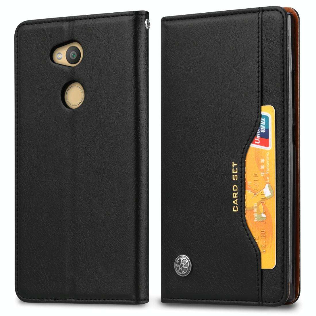 Knead Skin Texture Horizontal Flip Leather Case for Sony Xperia L2, with Photo Frame & Holder & C...