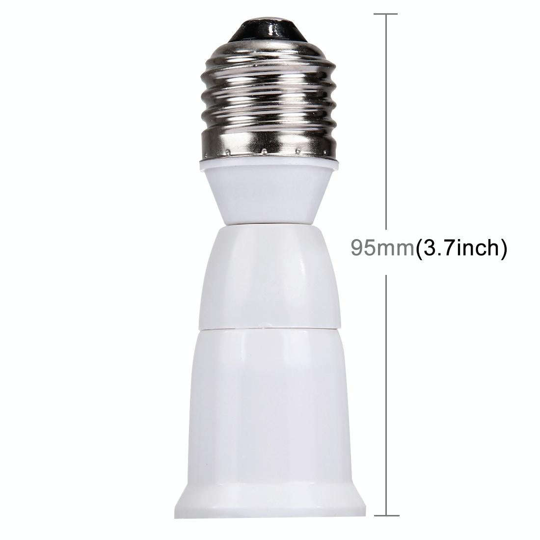 E27 to E27 Light Lamp Bulbs Extension Adapter Converter, Length: 95mm